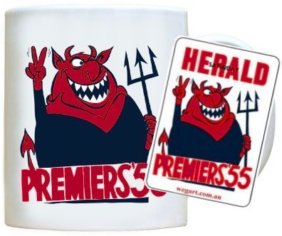 Melbourne 1955 Premiership Mug WITH FREE FRIDGE MAGNET